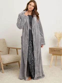 M&Co Honeycomb Shawl Maxi Robe