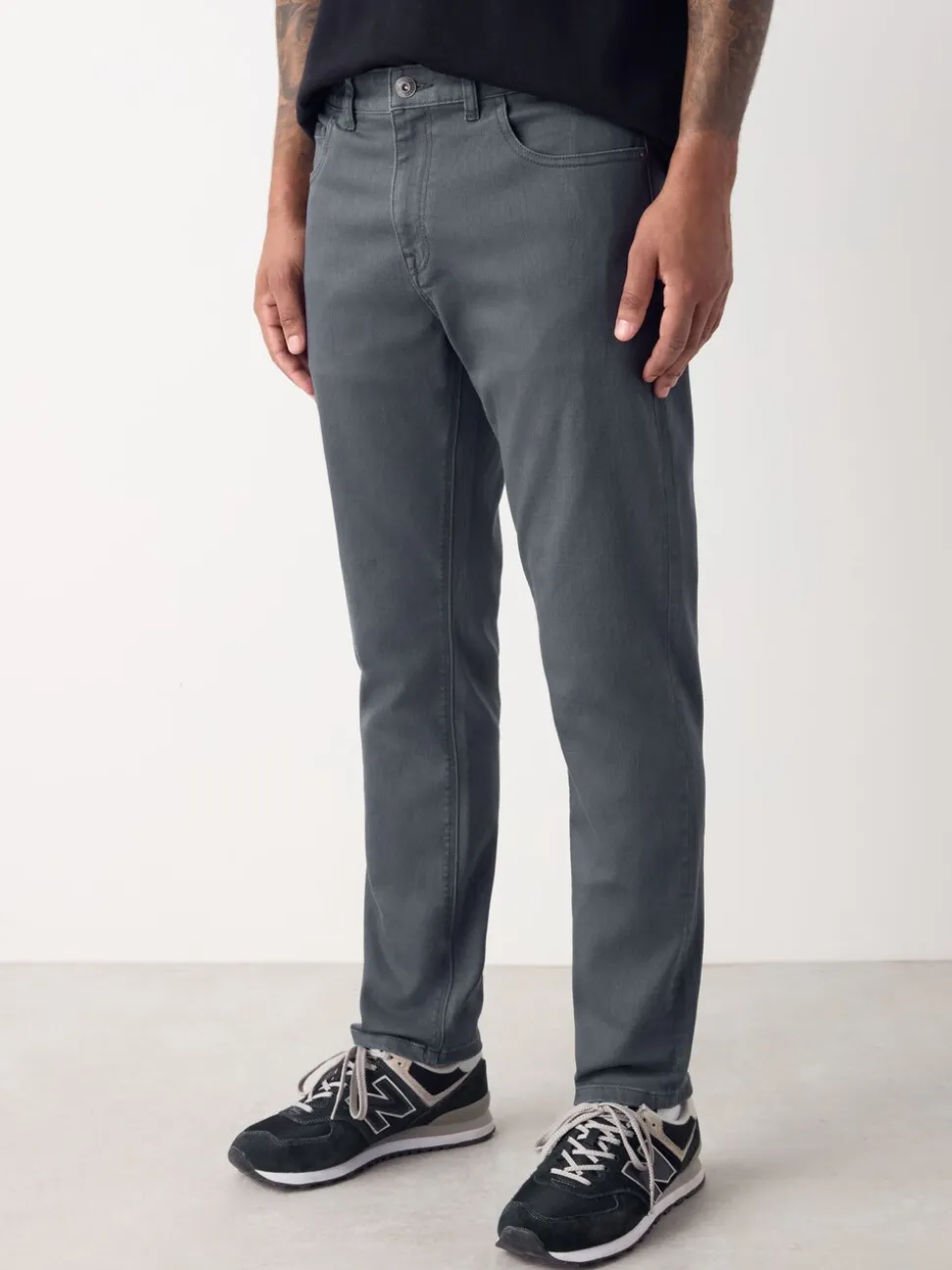 Medium blauwgrijs - Enkele - Slim fit klassieke stretchy jeans