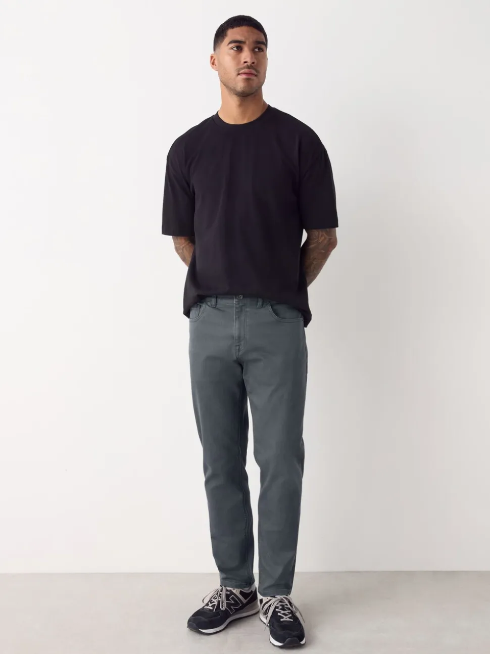 Medium blauwgrijs - Enkele - Slim fit klassieke stretchy jeans