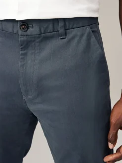 Medium blauwgrijs - Slim Fit - Stretchy chino