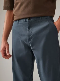 Medium blauwgrijs - Straight fit - Stretchy chino