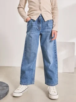 Medium denimblauw - Jeans met wijde pijpen (3-16 jr)