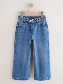 Medium denimblauw - Jeans met wijde pijpen (3-16 jr)
