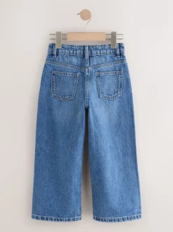Medium denimblauw - Jeans met wijde pijpen (3-16 jr)