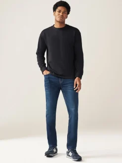 Mediumblauw - Enkele - Skinny fit klassieke stretchy jeans