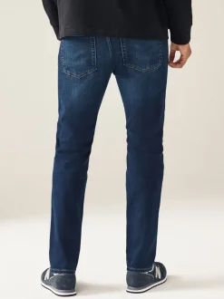 Mediumblauw - Enkele - Skinny fit klassieke stretchy jeans