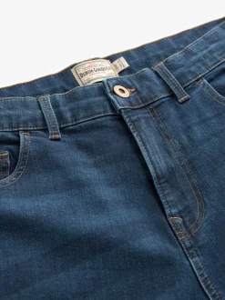 Mediumblauw - Rechte, klassieke jeans met stretch