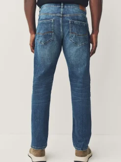 Mediumblauw - Slim Fit - Authentieke stretch denim jeans