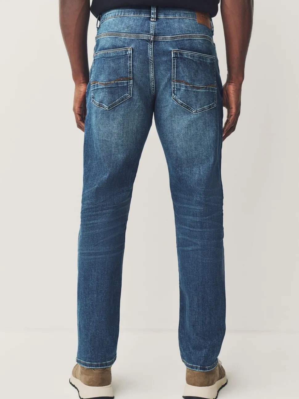 Mediumblauw - Slim Fit - Authentieke stretch denim jeans