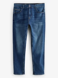 Mediumblauw - Slim Fit - Authentieke stretch denim jeans