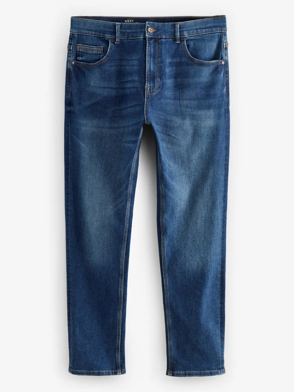 Mediumblauw - Slim Fit - Authentieke stretch denim jeans