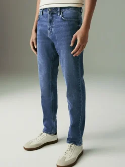 Mediumblauw - Slim Fit - Motionflex jeans