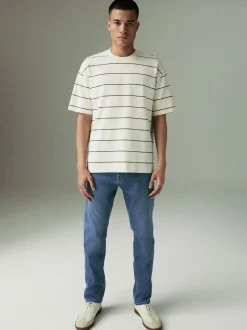Mediumblauw - Slim Fit - Motionflex jeans