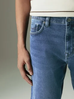Mediumblauw - Slim Fit - Motionflex jeans