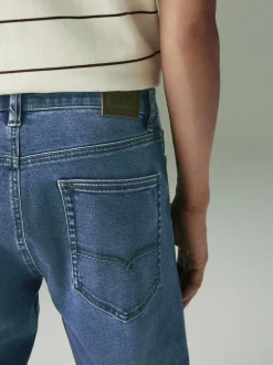 Mediumblauw - Slim Fit - Motionflex jeans