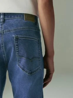 Mediumblauw - Straight fit - Motionflex jeans