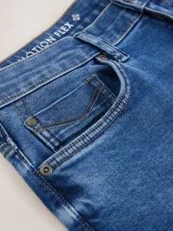 Mediumblauw - Straight fit - Motionflex jeans