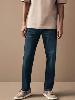 Medium-indigoblauw - Straight fit - Motionflex jeans