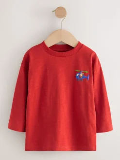 Meerdere dieren op transport - Set van 5 T-shirts met lange mouwen (3 mnd-7 jr)