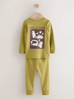 Meerdere felle kleuren met dino - Verpakking van 3 knusse pyjama's (9 mnd-10 jr)