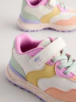 Meerkleurig - Sneakers met elastische veters en klittenbandsluiting