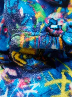 Meerkleurig gamer - Fleece deken met capuchon (3-16jr)