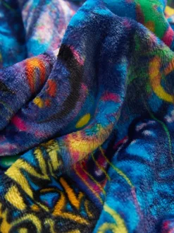 Meerkleurig gamer - Fleece deken met capuchon (3-16jr)