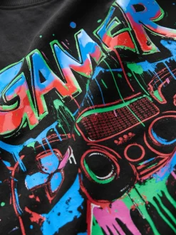 Meerkleurig gamer - Verpakking van 2 pyjama's met lange mouwen (3-16 jr)