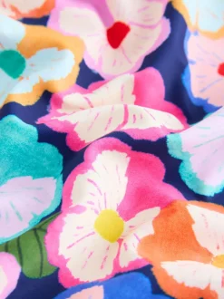 Meerkleurig met bloemen - Scallop Edge Swimsuit (3-16yrs)