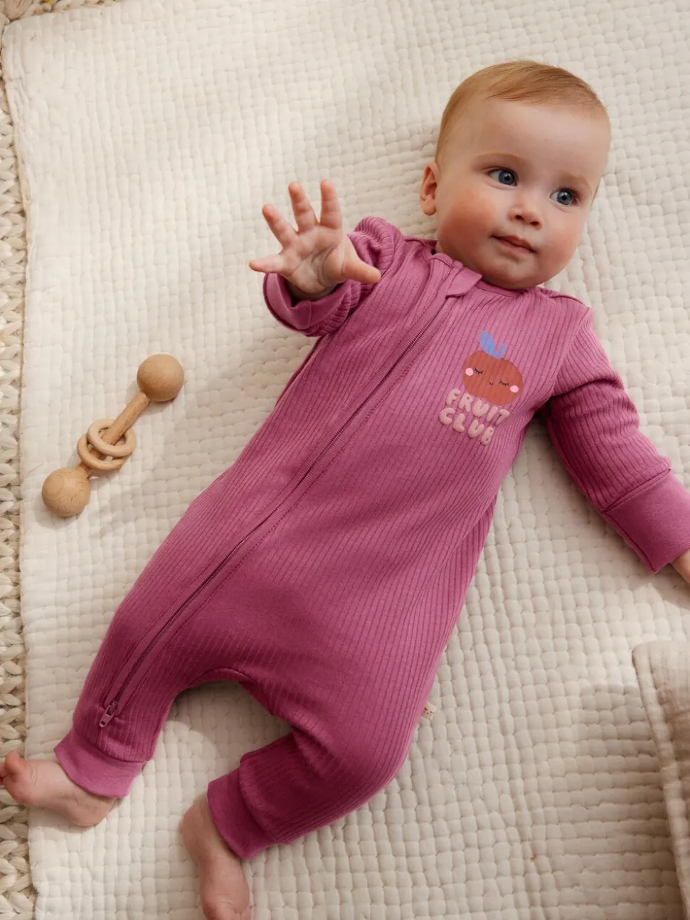 Meerkleurig met bloemenprint - Verpakking van 3 babyslaappakjes met tweewegrits (0 mnd - 3 jr)