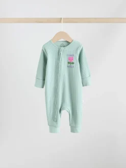 Meerkleurig met bloemenprint - Verpakking van 3 babyslaappakjes met tweewegrits (0 mnd - 3 jr)