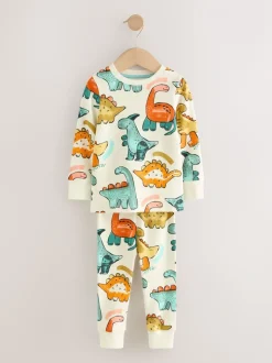 Meerkleurig met dinosaurussen - Verpakking van 3 knusse pyjama's (9 mnd-10 jr)