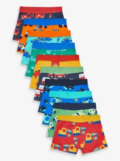 Meerkleurig met voertuigen - Verpakking van 10 trunks (1,5-16jr)