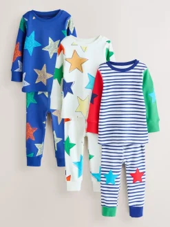 Meerkleurig sterren  - Verpakking van 3 knusse pyjama's (9 mnd-10 jr)