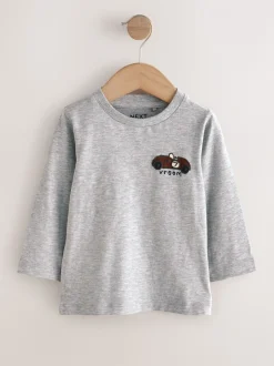 Meerkleurig voertuigen  - Set van 5 T-shirts met lange mouwen (3 mnd-7 jr)