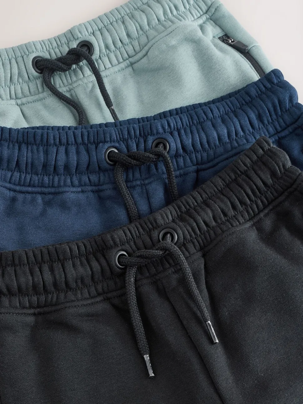 Meerkleurig Zwart/Marine/Mineraal - Verpakking van 3 slim fit joggingbroeken met (3-16jaar)
