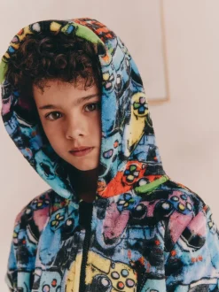 Meerkleurige Gamer - Fleece onesie (3-16 jr)