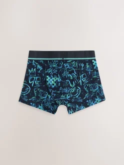Meerkleurige grafittiprint - Verpakking van 5 trunks (3-16jr)