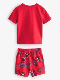 Meerkleurige mini Marvel - 100% katoenen korte pyjama's verpakking van 3 (12 mnd - 11 jr)