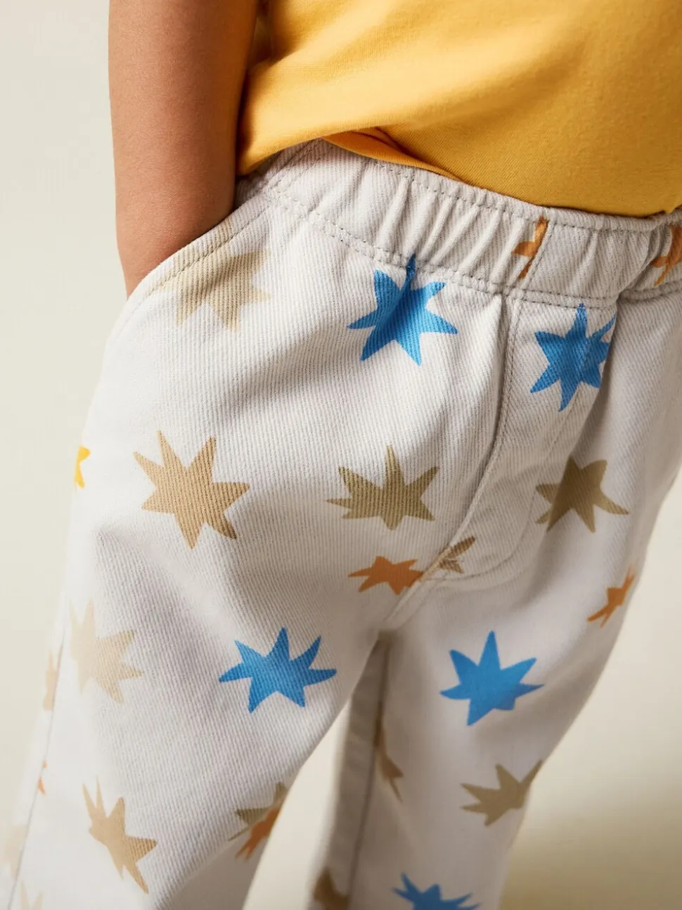 Meerkleurige sterrenprint - Wijde broek met elastische taille (3mnd-7jr)