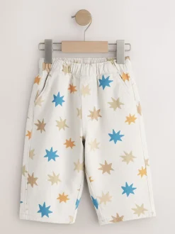 Meerkleurige sterrenprint - Wijde broek met elastische taille (3mnd-7jr)