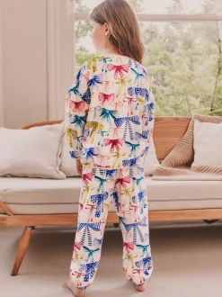 Meerkleurige Strik Print - Behaaglijke fleece pyjama (9 mnd-16 jr)