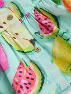 Met fruitprint - Short Sleeve Cotton Dress (3mths-8yrs)