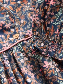 Met vrolijke print - Jurk met ruche en lange mouwen (3mnd-8jr)
