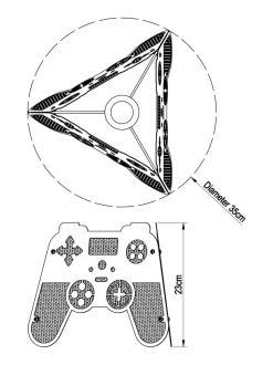 Metalen gemakkelijk te monteren lampenkap met gamecontroller