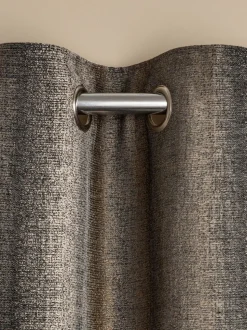 Metallic gestreepte ringgordijnen