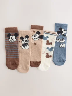 Mickey Mouse - Verpakking van 5 paar Character sokken met hoog katoengehalte