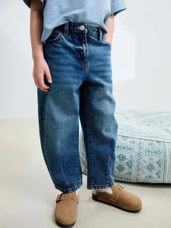 Middenblauw denim - Barrel jeans (3-16jaar)