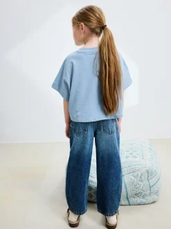 Middenblauw denim - Barrel jeans (3-16jaar)