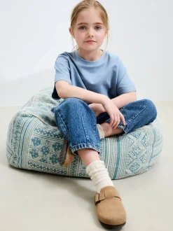 Middenblauw denim - Barrel jeans (3-16jaar)
